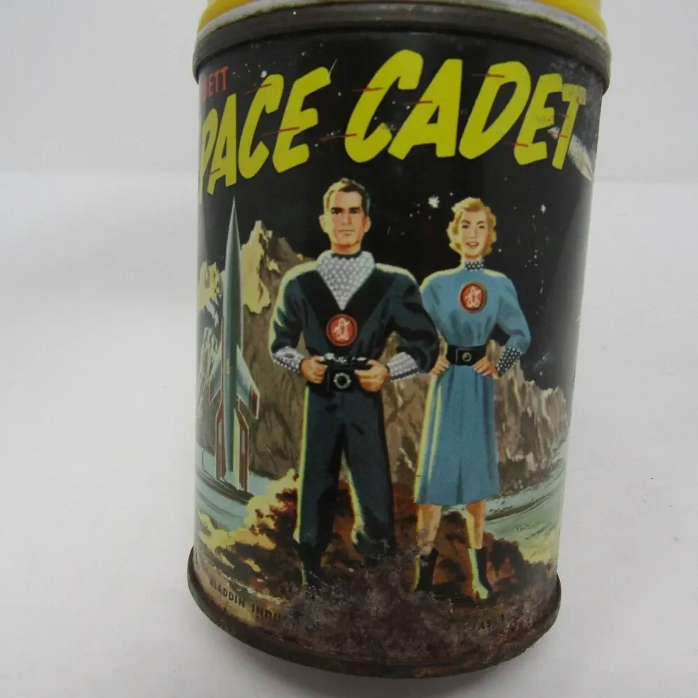 Vintage Tom Corbett Space Cadet Thermos Bottle Aladdin 1952 Sci-Fi Collectible